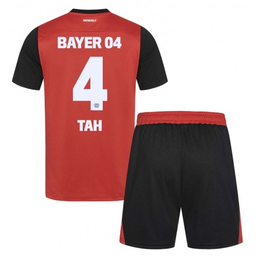 Dres Bayer Leverkusen Jonathan Tah #4 Domaci za djecu 2024-25 Kratak Rukav (+ kratke hlače)